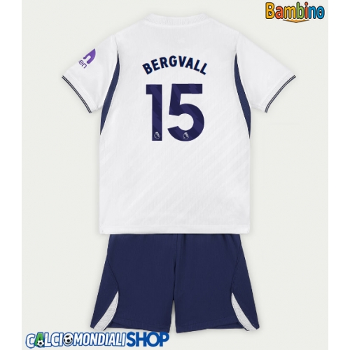 Maglie da calcio Tottenham Hotspur Lucas Bergvall #15 Prima Maglia Bambino 2026-27 Manica Corta + Pantaloni corti)